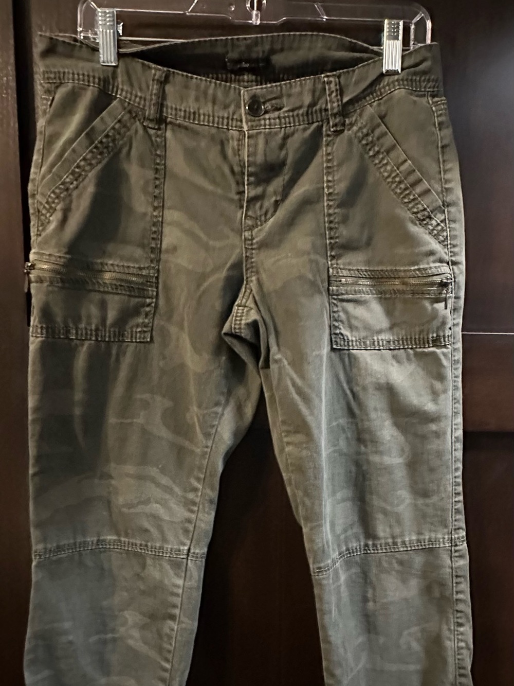 Olive camo capris